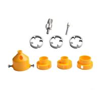 Kit d'enfile-tube en PVC pour perceuse électrique, ensemble de matrices à double extrémité 4 points et 6 points, extenseur de tuyau d'eau en plastique et outil d'ouverture de trou pour raccords de