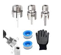 Kit d'enfile-tuyau en PVC | avec gants et 2 rubans d'étanchéité - Outil de filetage interne et externe pour plomberie, réparation électrique, construction, bricoleur professionnel