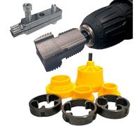 Kit d'enfile-tuyau en PVC | Ensemble de matrices de tarauds résistantes à l'usure - Outil à main rond pour perceuse électrique - Réparation