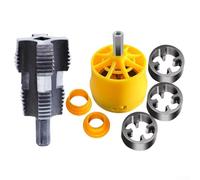 Kit d'enfile-tuyau polyvalent en PVC avec ouvre-tuyau d'eau à 4 et 6 points pour perceuses électriques manuelles, outil de plomberie durable à double extrémité pour un filetage efficace des tuyaux