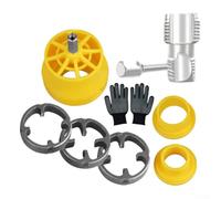 Kit d'enfile-tuyau polyvalent en PVC pour tuyaux de 20 mm et 25 mm, outil de tuyau d'eau à double extrémité avec compatibilité 4 points et 6 points, pour perceuses électriques manuelles