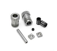 Kit d'engrenage extrudeuse double entraînement pour imprimantes 3D, 7 engrenages en acier inoxydable avec axe principal et roulements à aiguilles, compatible avec filament de 1,75 mm