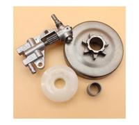 Kit d'engrenages à vis sans Fin for Pompe Huile, Tambour d'embrayage, pignon, adapté aux tronçonneuses 4500, 5200, 5800, 45cc, 52cc, 58cc, Pas de 0,325pouce, 7 Dents