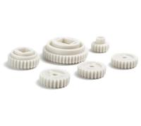 Kit d'engrenages compatible avec Roomba iRobot séries 500/600/700, boîte grise ou noire, kit de réparation de 6 pièces, durabilité supérieure au CHM original, pièces de rechange pour aspirateur