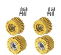 Kit d'engrenages d'extrudeuse amélioré for cr-eality K1 K1C K1 Max Ender-3 V3 /V3 Plus, engrenage à Double roulement DLC en acier trempé nickelé(2 set gold)