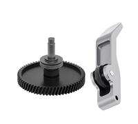 Kit d'engrenages d'extrudeuse en acier trempé pour Bambu Lab A1 - Engrenage hélicoïdal avec arbre intégré et poignée en aluminium - Jeu d'engrenages d'extrudeuse revêtus DLC pour A1 et A1 Mini