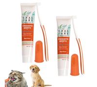 Kit Dentaire Dentifrice Chien,Brosse à Dents Pour Chiens Avec Dentifrice,Dentifrices Chien,Brosse à Dent Chiens,Hygiène Dentaire pour Chiens,Nettoyage Dentaire pour Chiens,Dentifrices Anti Tartre