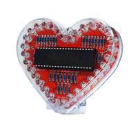 Kit d'entraînement à la soudure avec lumières LED RVB en forme de cœur pour étudiants et amateurs de Saint-Valentin fait à la main