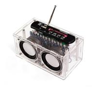 Kit d'entraînement à la soudure, kit de haut-parleur radio FM avec indicateur LED, télécommande, alimentation 5 V, technologie de tuner DAB, 2 sorties 3 W, pour projets de soudure éducatifs