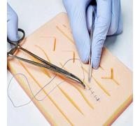 Kit d'entraînement à la suture chirurgicale Skin Operate Pad, kit de pratique de suture Grays Anatomy, accessoires de traumatologie pour étudiants en médecine et médecins Taille UniqueSilicone