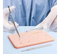 Kit d'entraînement à la suture chirurgicale Skin Operate Pad, kit de pratique de suture Grays Anatomy, accessoires de traumatologie pour étudiants en médecine et médecins Taille UniqueSilicone