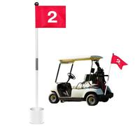Kit d'entraînement à mettre des drapeaux, ensemble de drapeaux de golf, drapeaux de pin de golf remorqués avec porte-gobelet, accessoires de golfeur pour la pratique de la cour et du jardin, cadeau