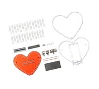 Kit d'entraînement à souder adapté aux débutants avec lumières LED clignotantes en forme de cœur et guide d'assemblage détaillé pour le soudage du microcontrôleur extensible