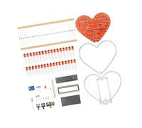 Kit d'entraînement à souder adapté aux débutants avec lumières LED clignotantes en forme de cœur et guide d'assemblage détaillé pour le soudage du microcontrôleur extensible