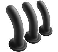 Kit D'Entraînement Anal 3 Tailles En Silicone Avec Ventouse Puissante Pour Massage Prostatique Et Point G, Jouet Adulte Pour Hommes Femmes Couples (Black)