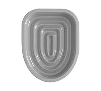 Kit d'entraînement aux Toilettes pour Chat Bac à litière aux Toilettes pour Chat Siège de Toilette d'entraînement, Plateau Seulement Gris