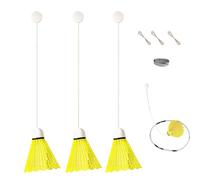 Kit d'entraînement Badminton Kit Badminton Trainer portable Portable Player A réglable Badminton Badminton Rebond Trainer avec des cordes élastiques et des crochets Dispositif de formation Badminton