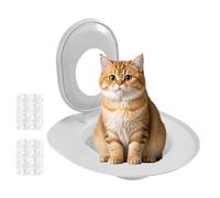 Kit D'entraînement CAT WC - Traineur D'eau De Siège De Toilette Cats Pour Chats | Système Progressif Avec Des Anneaux Amovibles Pour Apprendre Au Chat À Utiliser Les Toilettes Et À Dire Au Revoir À La