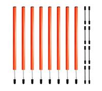 Kit d'entraînement d'agilité pour animaux de compagnie - 8 bâtons | Construction légère et durable, poteaux de couleur vive, insertion facile au sol, sac de transport pratique