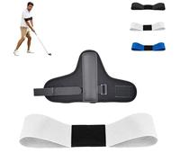 Kit d'entraînement de golf avec brassard et dragonne, correcteur de swing de golf pour corriger l'angle du poignet et développer la mémoire musculaire pour les golfeurs débutants (blanc)