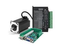 Kit d'entraînement de moteur pas à en boucle ouverte 2PH 57 avec carte commande USB Nema23 1.2-3NM for Machines textiles routeur CNC Machine automatisée(With Drive Mach3,3Nm Motor)