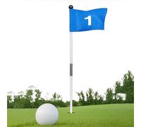 Kit d'entraînement de putt de drapeau : tasse et drapeau de golf, drapeaux de golf double face avec support pour green | Ensemble de poteaux de trou de golf, mât de drapeau de terrain de golf pour