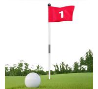 Kit d'entraînement de putt de drapeau : tasse et drapeau de golf, drapeaux de golf double face avec support pour green | Ensemble de poteaux de trou de golf, mât de drapeau de terrain de golf pour