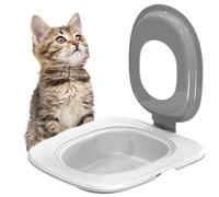 Kit d'entraînement de toilette pour chat, siège d'apprentissage de la propreté pour chat, apprend au chat à utiliser les toilettes, entraîneur réutilisable pour le nettoyage des animaux de compagnie