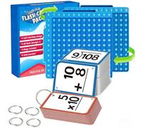 Kit d'entraînement mathématique interactif avec planche - Multiplication, division, ajout et soustraction, tableau de multiplication, jeux de mathématiques de 1ère à 3e année pour la maison, la salle