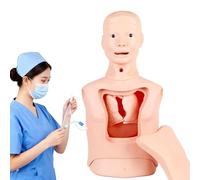 Kit d'entraînement pour adulte - Tête de mannequin d'intubation professionnelle - Modèle de soins de la trachée pour tube nasogastrique et trachéotomie