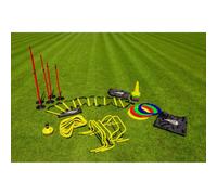 Powershot Kit d'entraînement Pro Football – 40 coupelles, 20 cerceaux plats – Multicolore