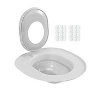 Kit d'entraîneur de toilettes pour chats, système d'entraînement aux toilettes intérieur, outil de litière avec base de tasserie, pas de forage requis, conception d'économie d'espace, chaton adapté au