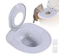 Kit d'entraîneur de Toilettes pour Chats - Traineur de Toilettes pour Animaux de Compagnie | siège d'entraînement pour Bain de Chat | Traineurs à litière de toiletes | Réutilisable Friendly Potty Pot