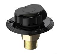 Kit d'entrée d'eau pour camping-car avec joint étanche intégré et pour matériaux résistants aux intempéries pour un fonctionnement constant (noir)
