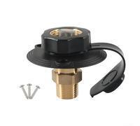 Kit d'entrée d'eau pour remorque de voyage avec clapet anti-retour 3/4 NH femelle et 1/2 NPT mâle, conçu pour les conduites d'eau de ville et les connexions d'alimentation en eau de camping (noir)