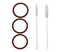 Kit d'entretien - 3 joints toriques - 2 brosses - Convient pour machine à café DeLonghi - Groupe d'infusion Magnifica Magnifica S PrimaDonna Perfecta Maestosa Eletta Dinamica