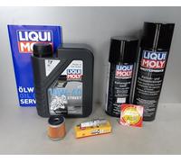 Kit d'entretien compatible avec Motron X-Nord 125 - Service d'inspection - Bougie d'allumage huile - Entretien de la chaîne