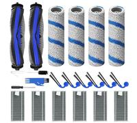 Kit d'entretien complet compatible avec les aspirateurs Ecovacs, Deebot X11, Omni, Cyclone X11 Pro, Omni Robot avec brosses principales résistantes à l'usure, brosses latérales, filtres Hepa, rouleau