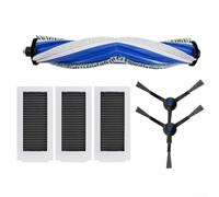 Kit d'entretien complet pour Ecovacs, Deebot, X5, Omni Plus, X5 Pro, Omni avec brosses latérales en nylon, filtres à charbon et brosse rouleau résistante aux cheveux (6 pièces)
