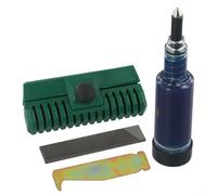 Kit d'entretien de barre de guidage de tronçonneuse, 4 pièces pour rail rainuré et outil de nettoyage pour ré-habillage des rails à 90 degrés avec bords chanfreinés pour l'entretien des outils de