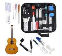 Kit d'entretien de guitare | Entretien de la guitare acoustique | Ensemble précis de 25 outils de réparation d'instruments de musique pour s'entraîner, voyage, studio, spectacle, performance