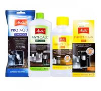 KIT D'ENTRETIEN DE LA MACHINE MELITTA : FILTRE À EAU / DÉTARTRANT 250 ML / NETTOYANT CIRCUIT DU LAIT / TABLETTES DE NETTOYAGE