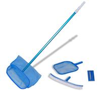 vidaXL Kit d'entretien pour piscine avec manche télescopique et brosse