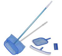 vidaXL Kit d'entretien pour piscine avec manche télescopique et brosse