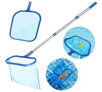 Kit d'entretien de piscine - Professionelle Piscine Skimmer - Épuisette de Surface - Bleu