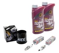 Kit d'entretien d'huile 2L + filtre à huile + bougies d'allumage pour Kawasaki ER-6F 650 ER-6N 650 EX650E ER650E 2012-2017