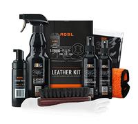 Kit d'entretien du Cuir : kit ADBL pour Cuir avec baume de Nettoyage et d'entretien du Cuir + Brosse en Cuir + Accessoires - Idéal pour Les sièges de Voiture ou Les canapés - Nettoyant de qualité