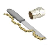 Kit d'entretien essentiel pour vélo avec une clé robuste idéale pour une installation rapide des volants d'inertie à cassette (clé dorée)