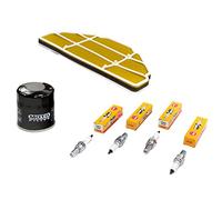 Kit d'entretien filtre à air + filtre à huile + bougies d'allumage pour Kawasaki ZX-6R 636 A Ninja ZX636A année de construction 2002