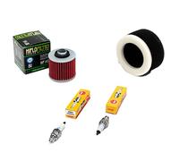 Kit d'entretien filtre à air + filtre à huile + bougies d'allumage pour Yamaha XV 125 XV125 Virago 5AJ année de construction 1997-2002